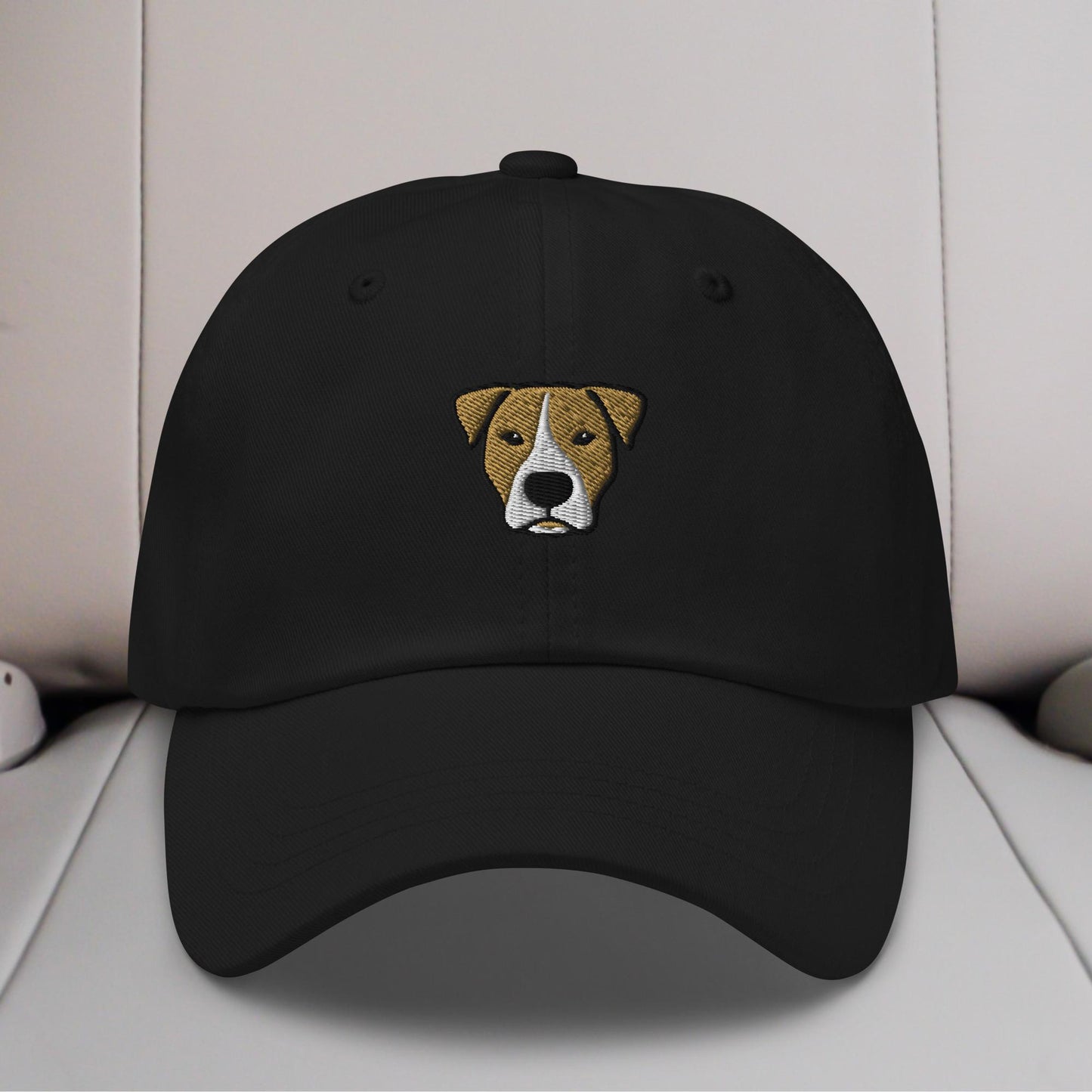Pittie Head (Tan & White) Embroidered Hat