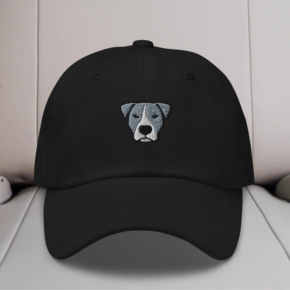 Pittie Head (Gray & White) Embroidered Hat