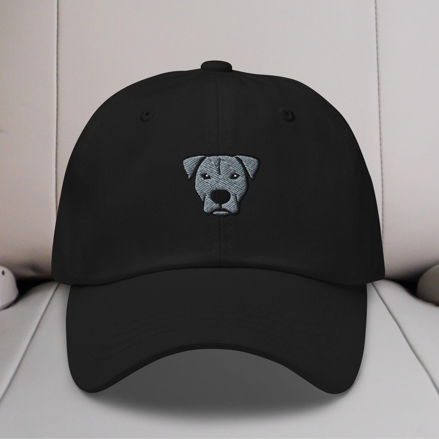 Pittie Head (Gray) Embroidered Hat