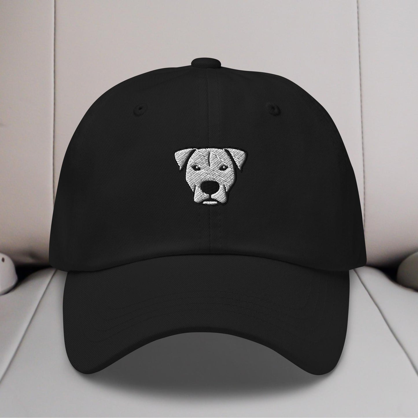Pittie Head (White) Embroidered Hat