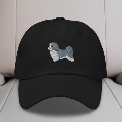 Shih Tzu (Silver & White) Embroidered Hat