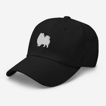 Pomeranian Silhouette Embroidered Hat