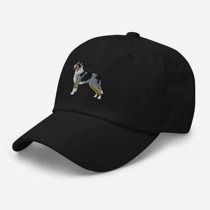 Australian Shepherd (Blue Merle - Tail) Embroidered Hat