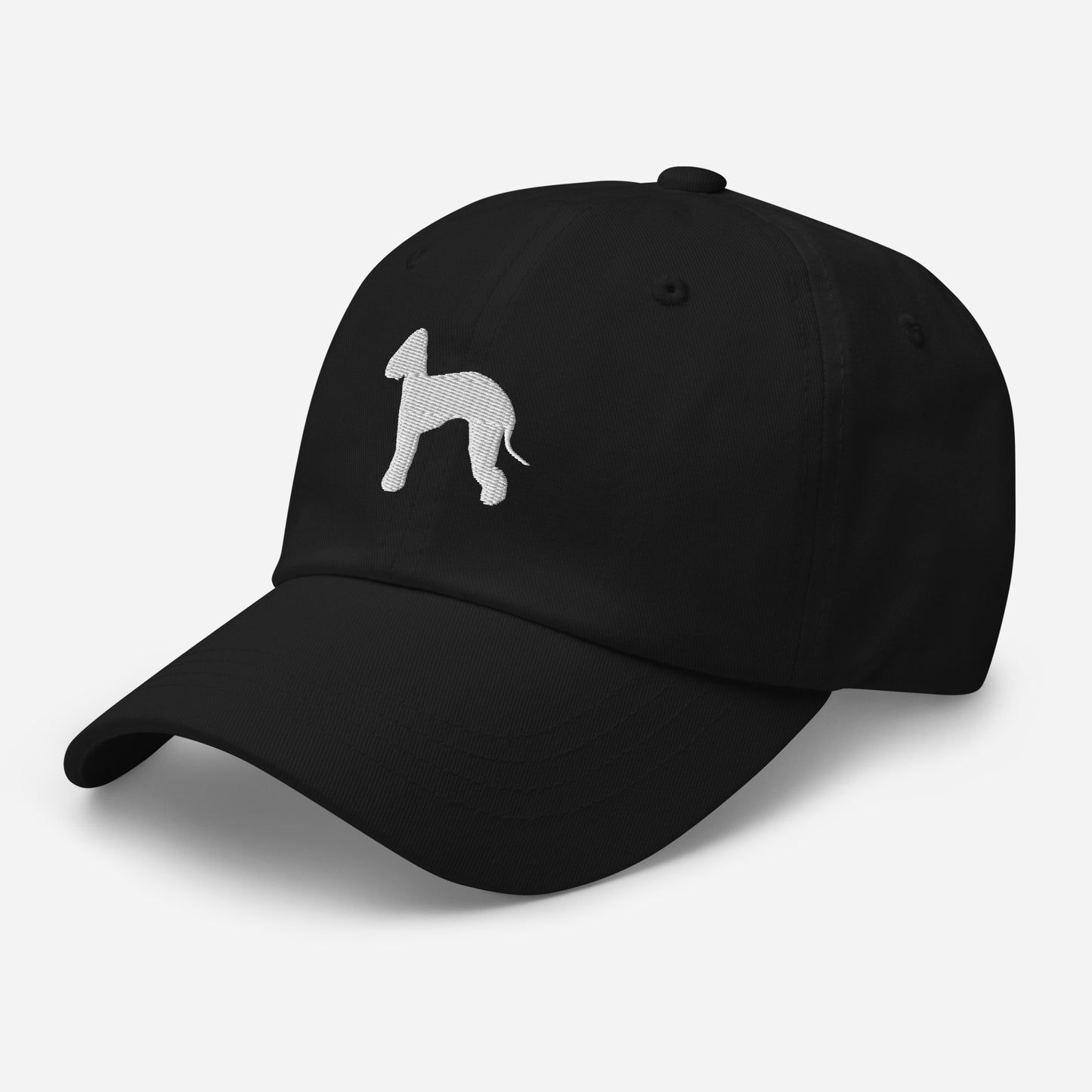 Bedlington Terrier Silhouette Embroidered Hat