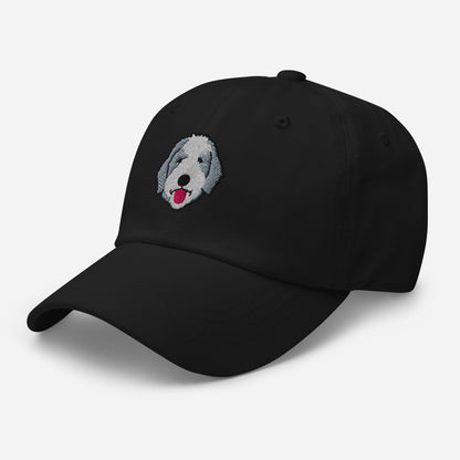 Sheepadoodle Head Embroidered Hat