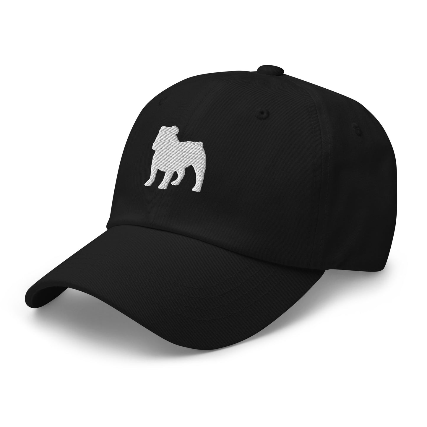 Bulldog Silhouette Embroidered Hat