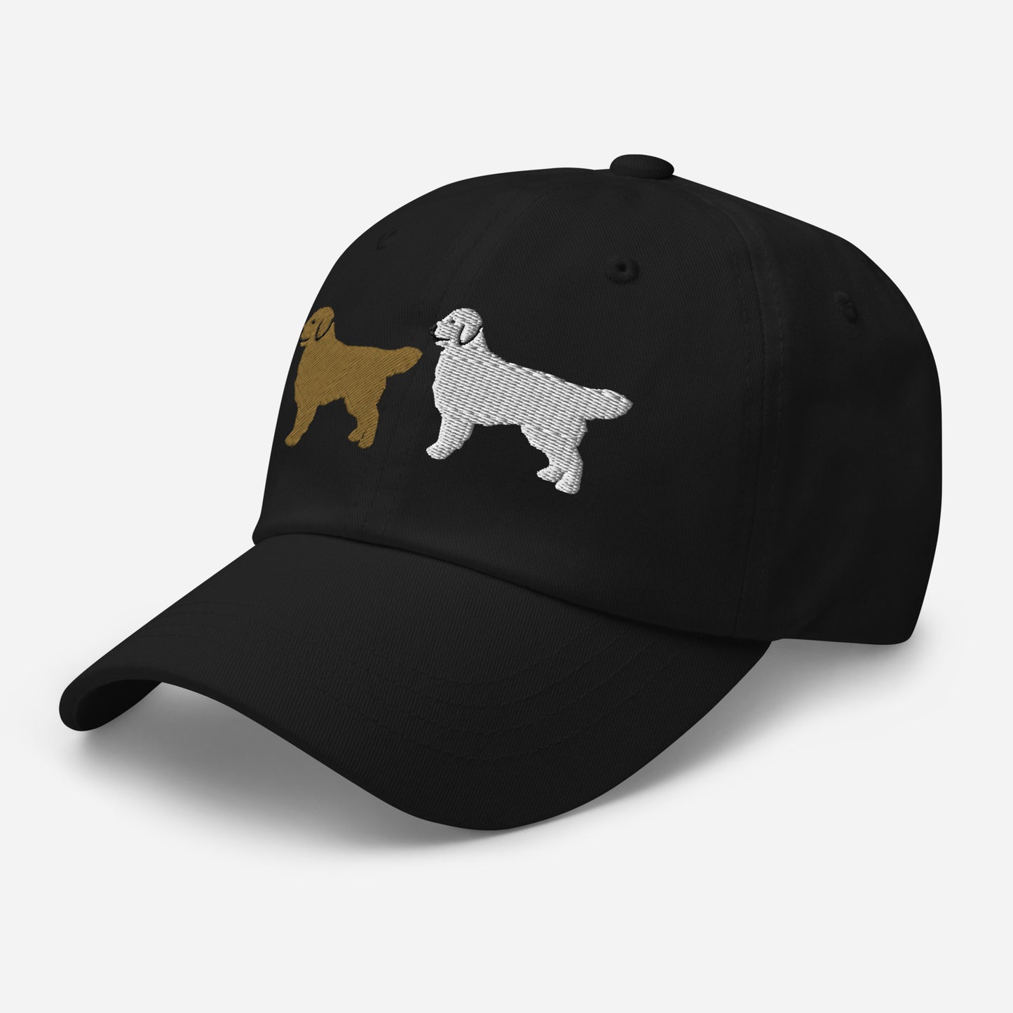 Two Golden Retrievers (Gold + English Cream) Embroidered Hat