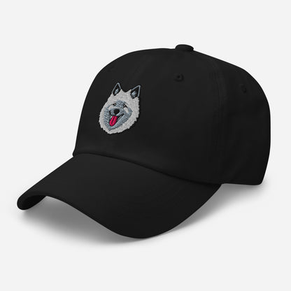 Keeshond Head Embroidered Hat