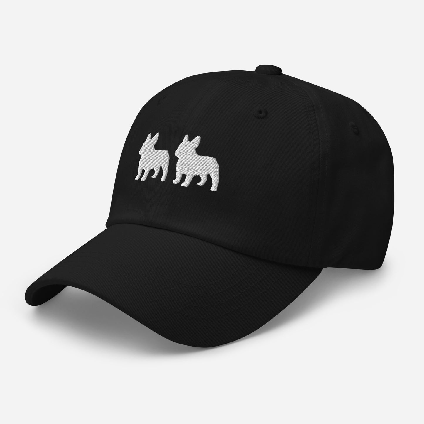 Two Frenchie Silhouettes Embroidered Hat
