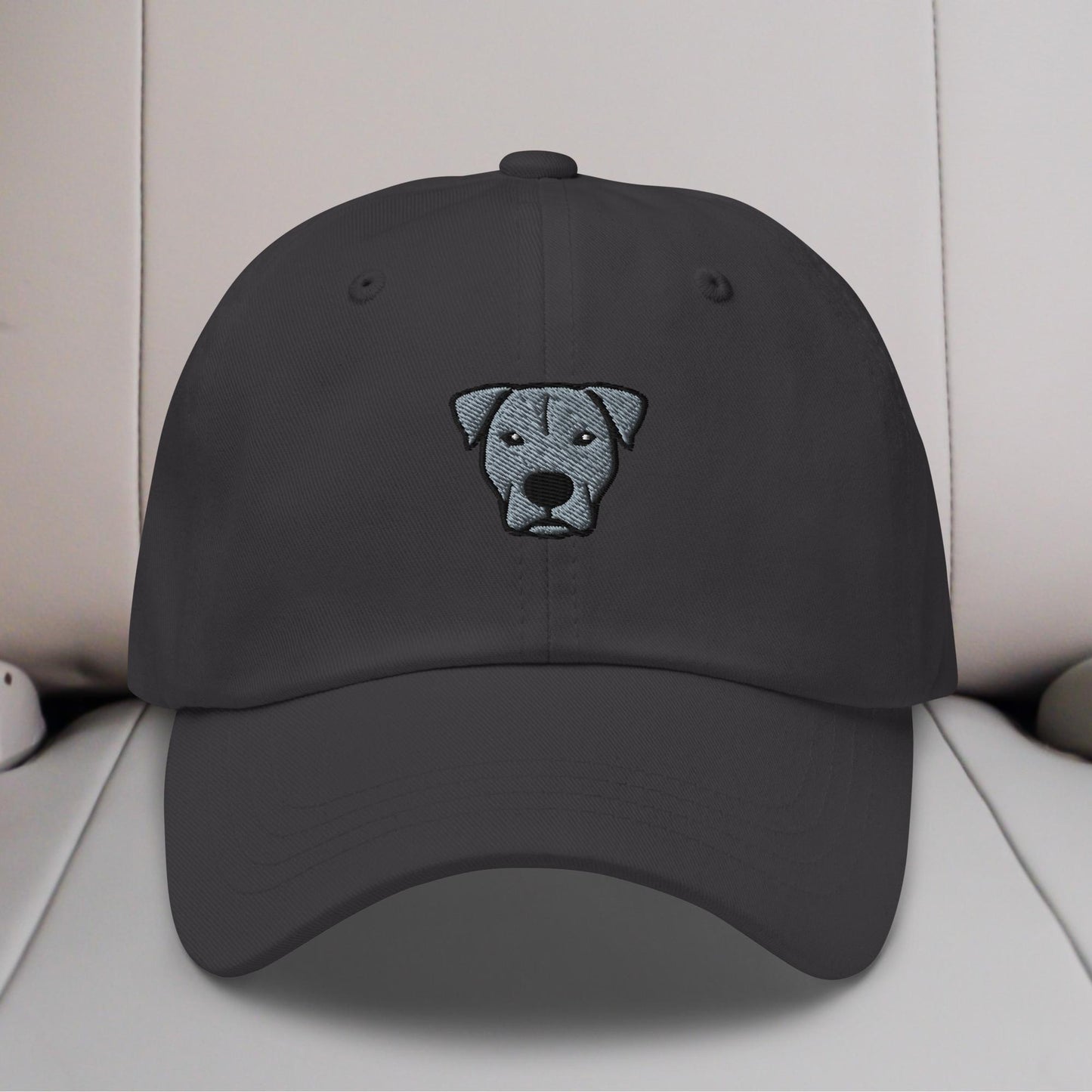Pittie Head (Gray) Embroidered Hat
