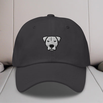 Pittie Head (White) Embroidered Hat