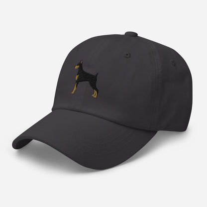 Doberman Standing Embroidered Hat