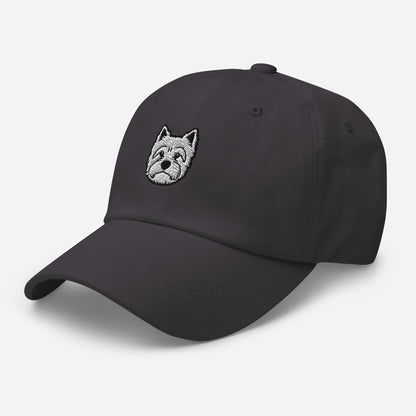 Westie Head Embroidered Hat