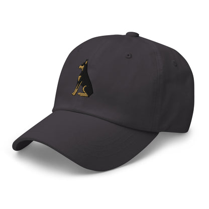 Doberman Sit Embroidered Hat