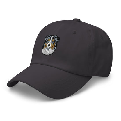Australian Shepherd Head (Blue Merle) Embroidered Hat