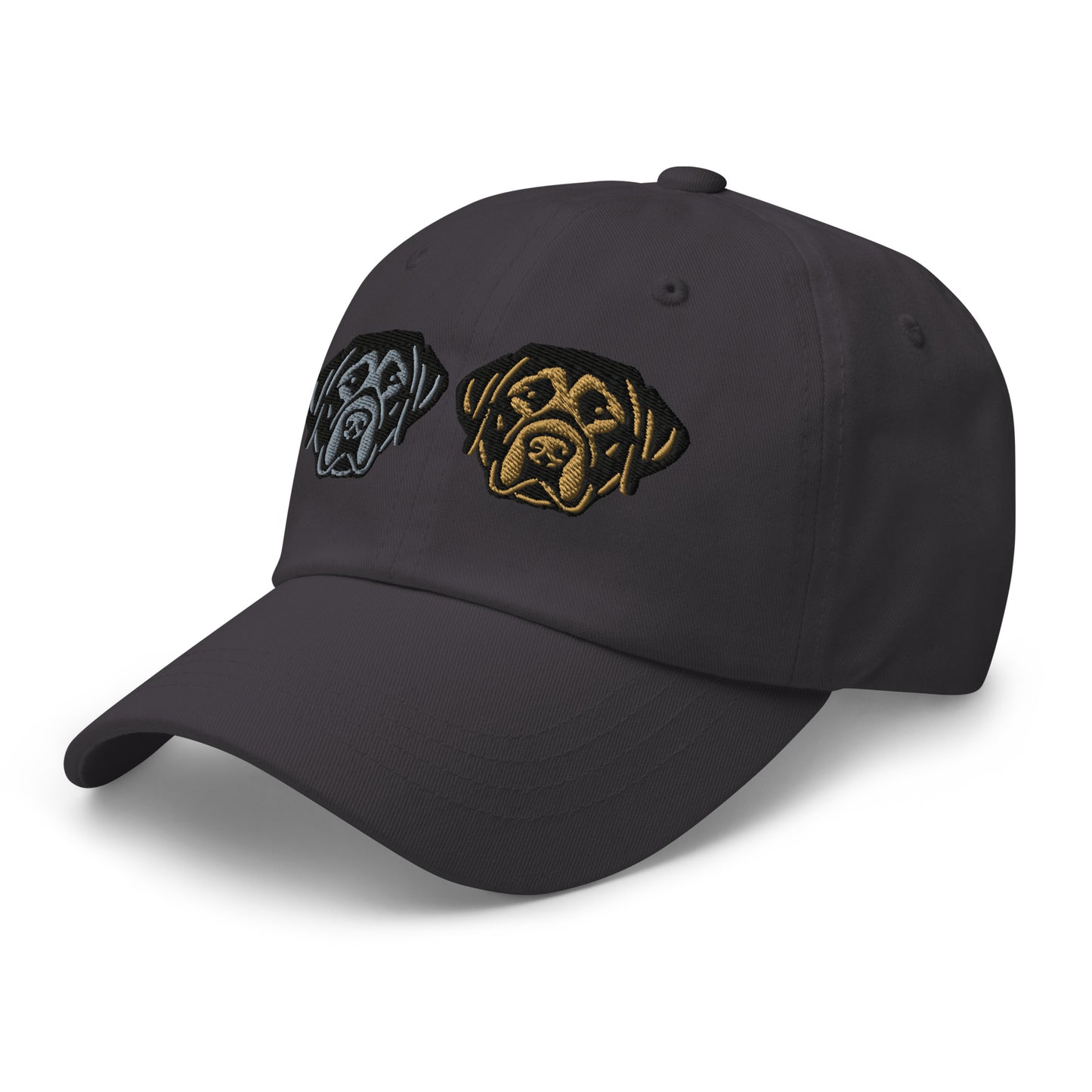 Two Lab Heads (Black & Brown) Embroidered Hat