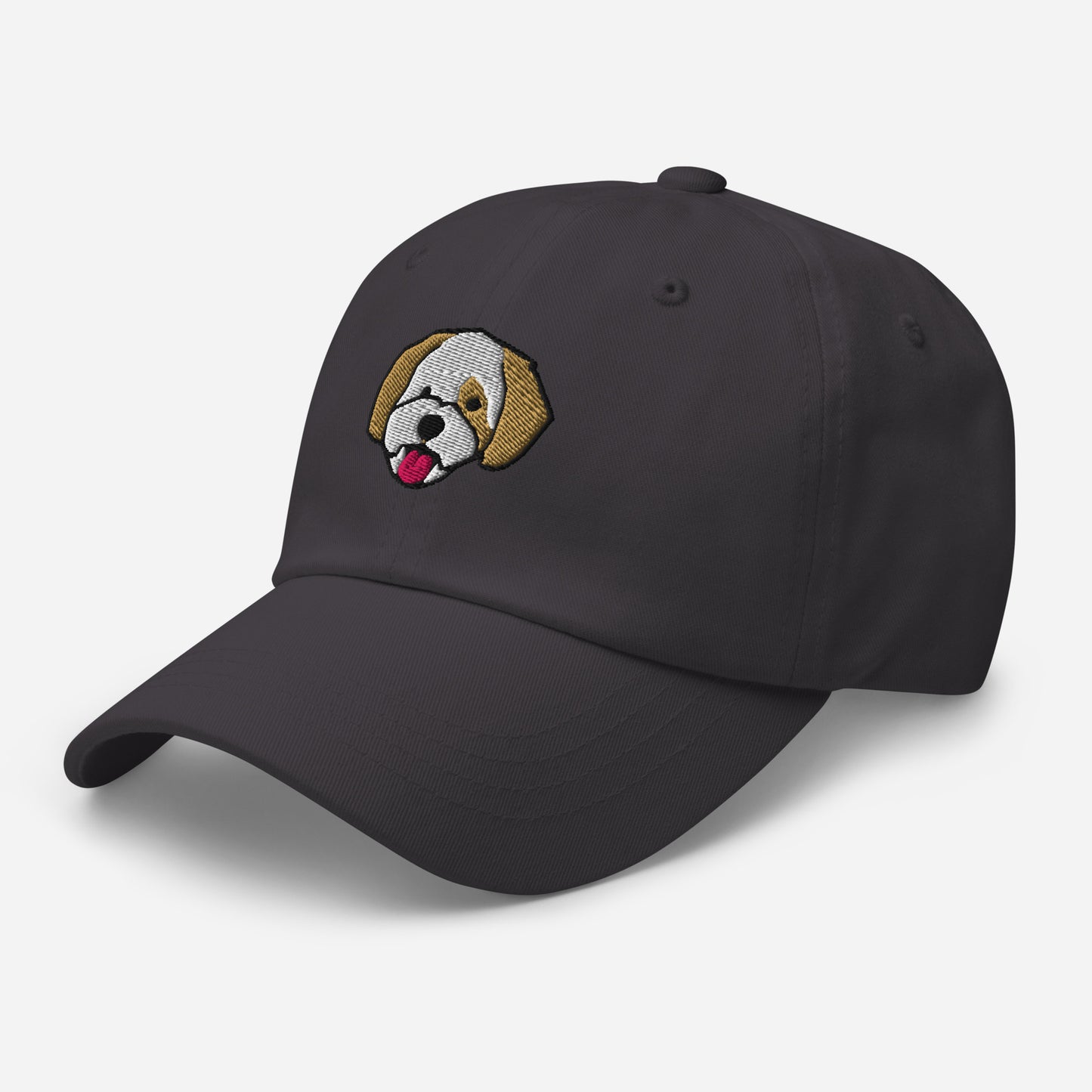 Cavapoo Head (White & Gold) Embroidered Hat