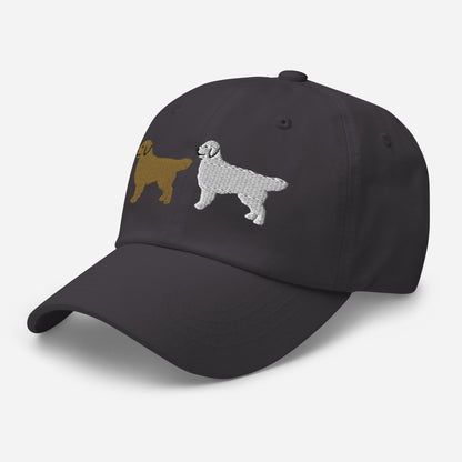 Two Golden Retrievers (Gold + English Cream) Embroidered Hat