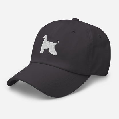 Afghan Hound Silhouette Embroidered Hat