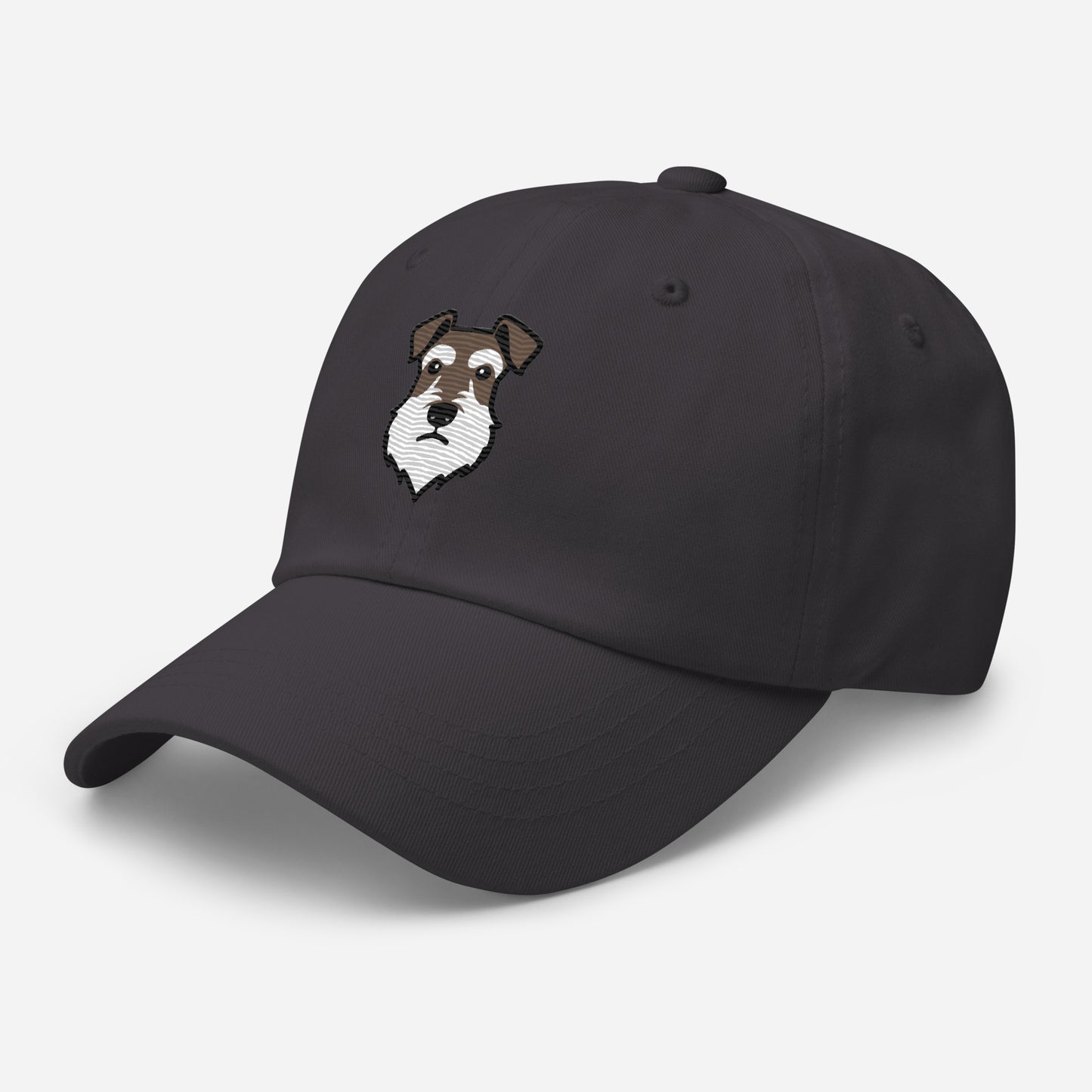 Schnauzer Head (Brown & White) Embroidered Hat