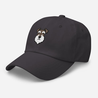 Schnauzer Head (Brown & White) Embroidered Hat