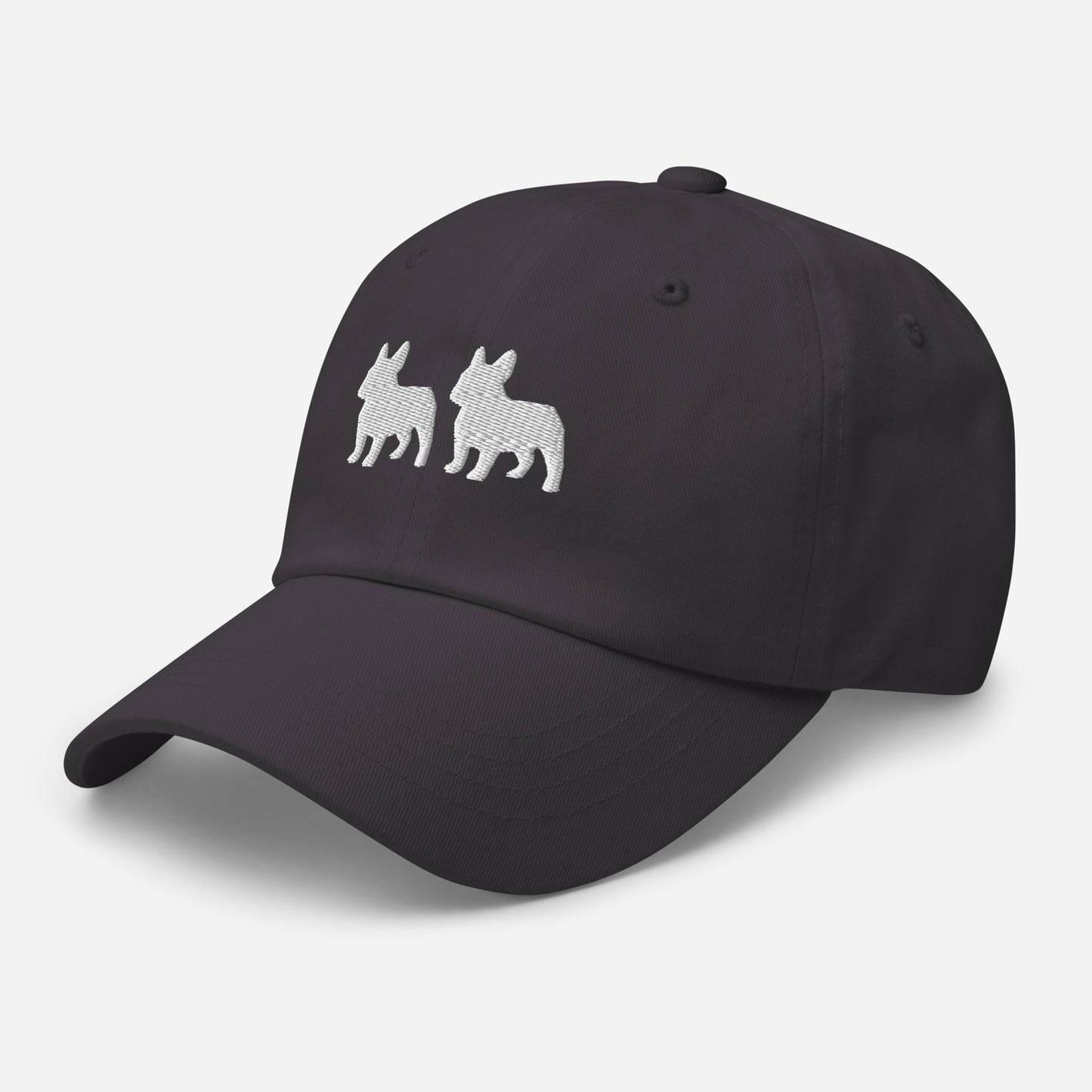 Two Frenchie Silhouettes Embroidered Hat