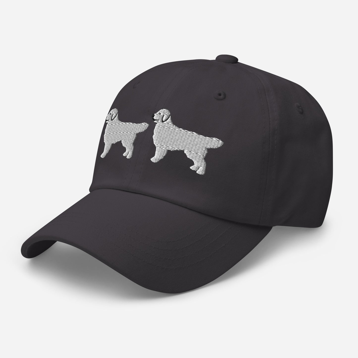 Two Golden Retrievers (English Cream) Embroidered Hat