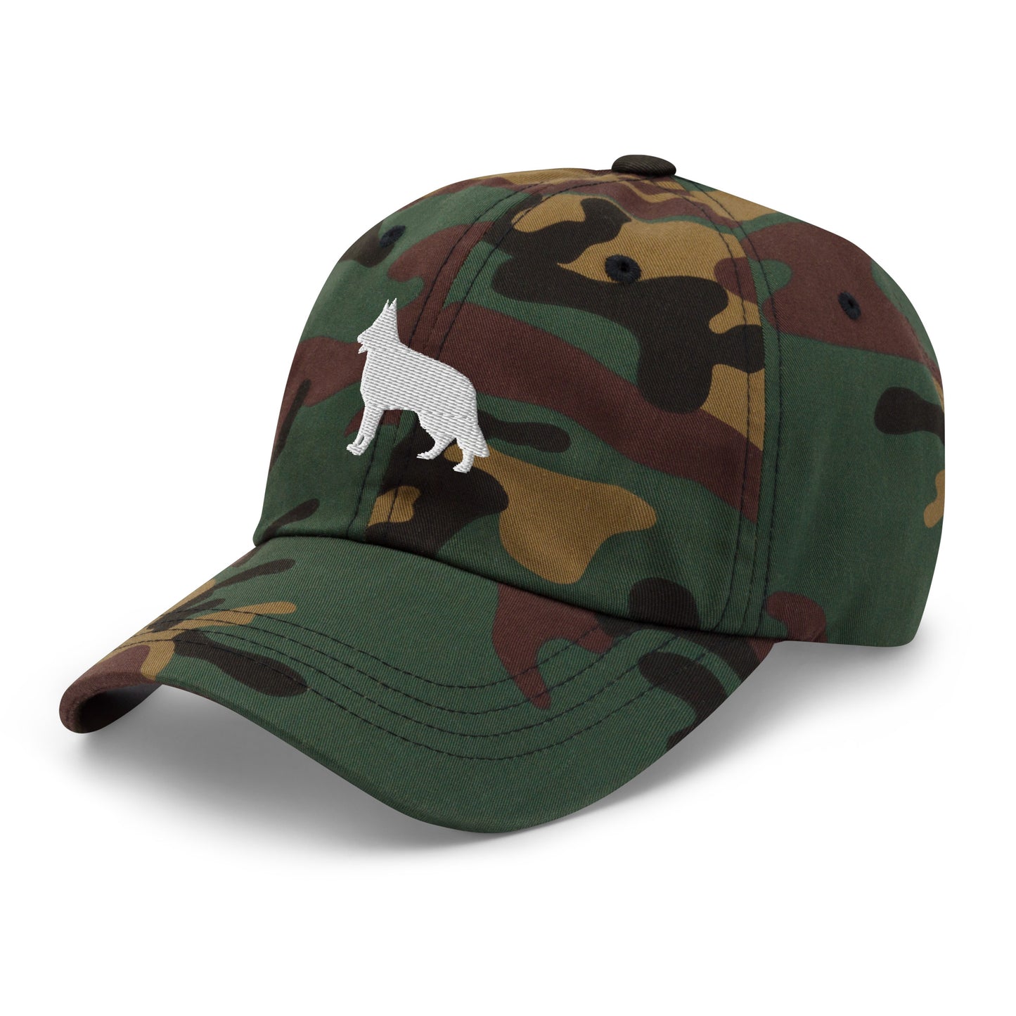 German Shepherd Silhouette Embroidered Hat