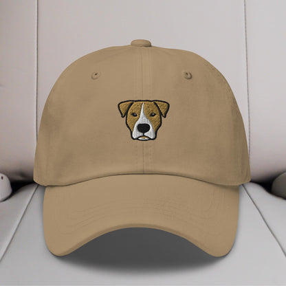 Pittie Head (Tan & White) Embroidered Hat