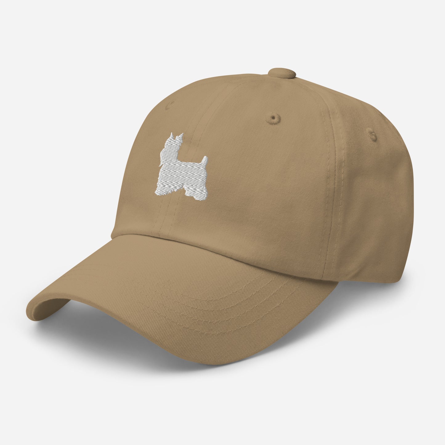 Yorkie Silhouette Embroidered Hat
