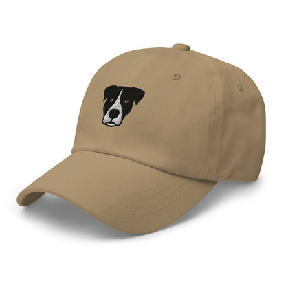 Pittie Head (Black & White) Embroidered Hat