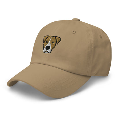 Pittie Head (Tan & White) Embroidered Hat