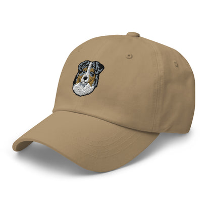 Australian Shepherd Head (Blue Merle) Embroidered Hat