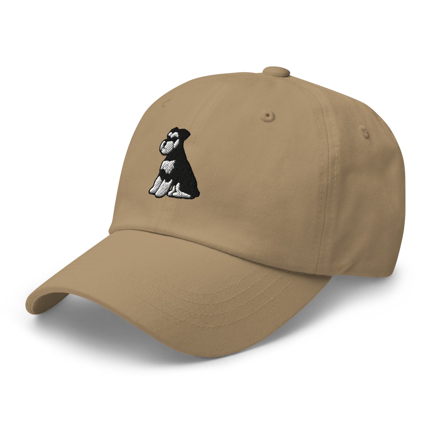Schnauzer Sit (Black & Silver) Embroidered Hat