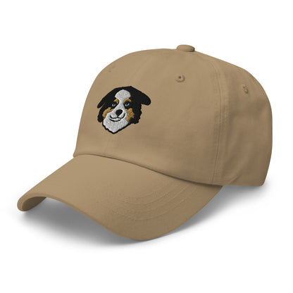 Mini American Shepherd/Mini Aussie Head (Black) Embroidered Hat