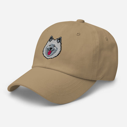 Keeshond Head Embroidered Hat