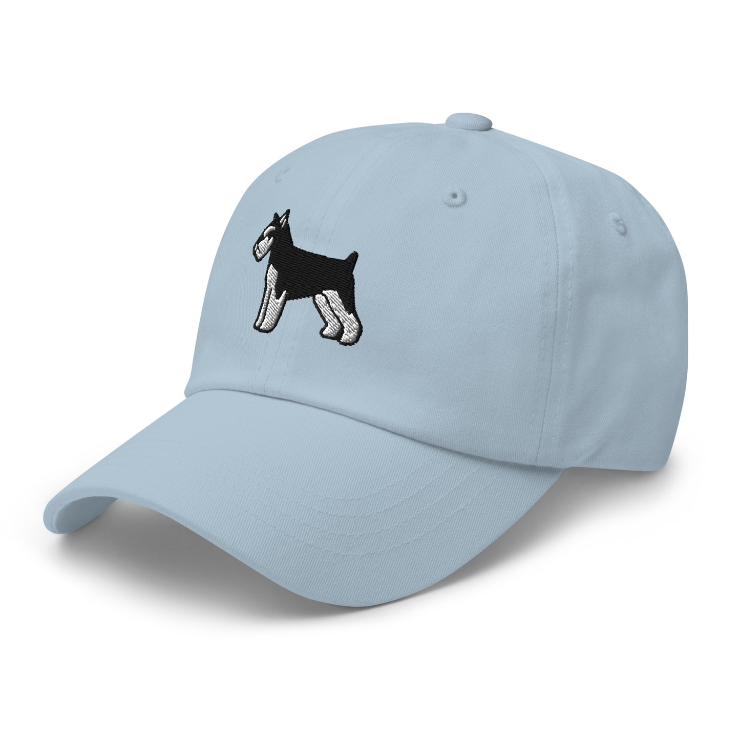Schnauzer (Black & Silver - Cropped) Embroidered Hat
