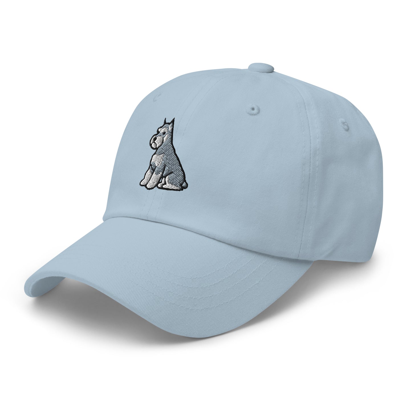 Schnauzer Sit (Salt & Pepper - Cropped) Embroidered Hat