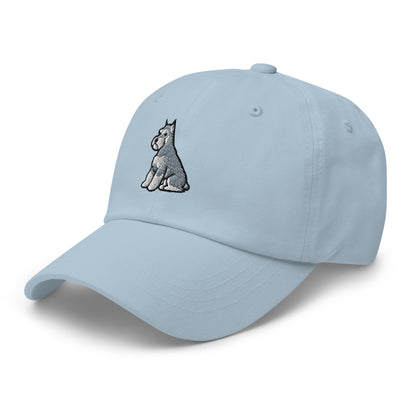 Schnauzer Sit (Salt & Pepper - Cropped) Embroidered Hat