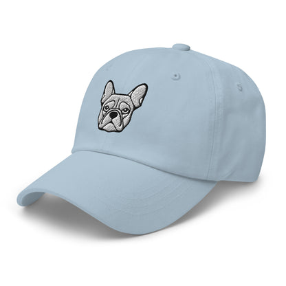 French Bulldog Head Embroidered Hat