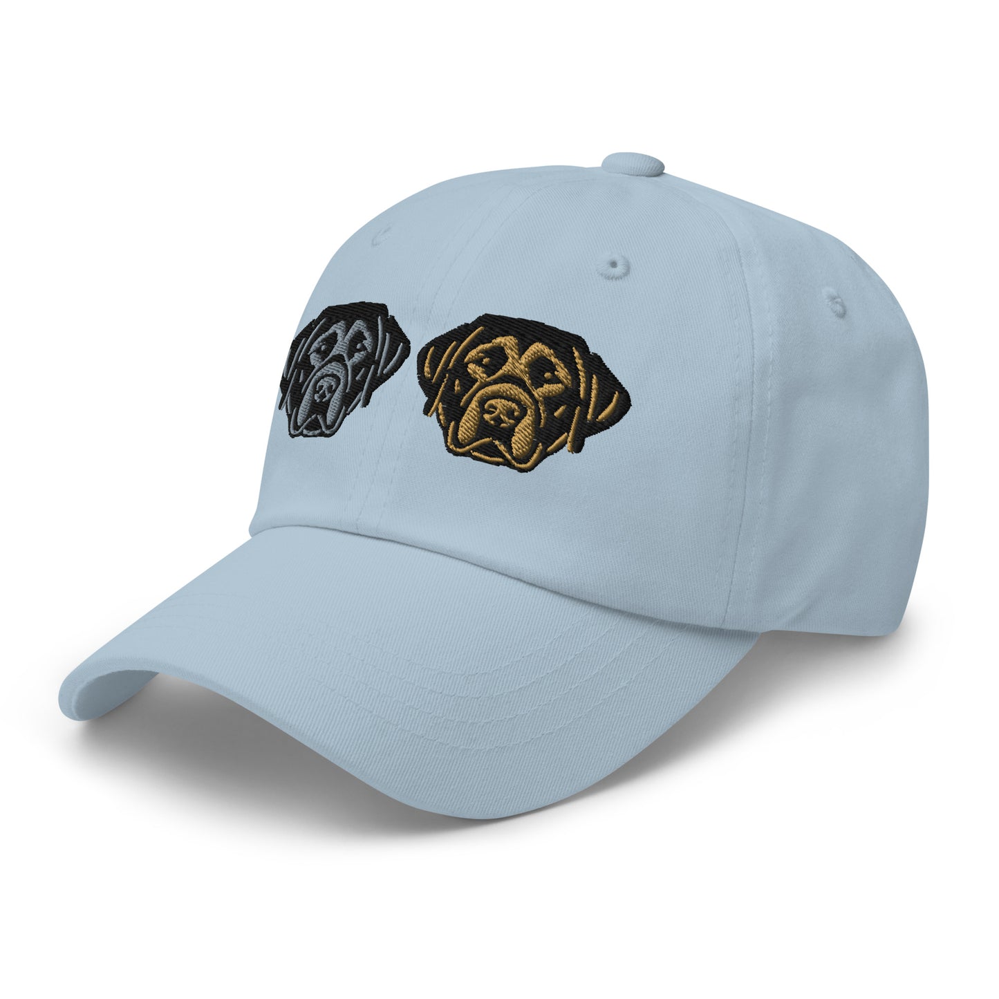 Two Lab Heads (Black & Brown) Embroidered Hat