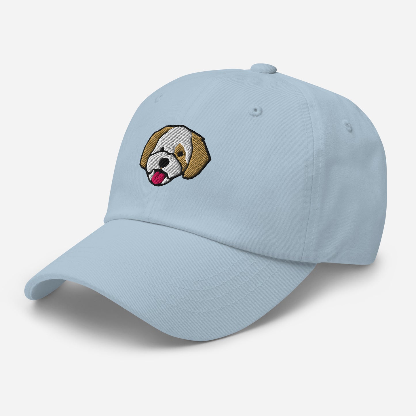 Cavapoo Head (White & Gold) Embroidered Hat