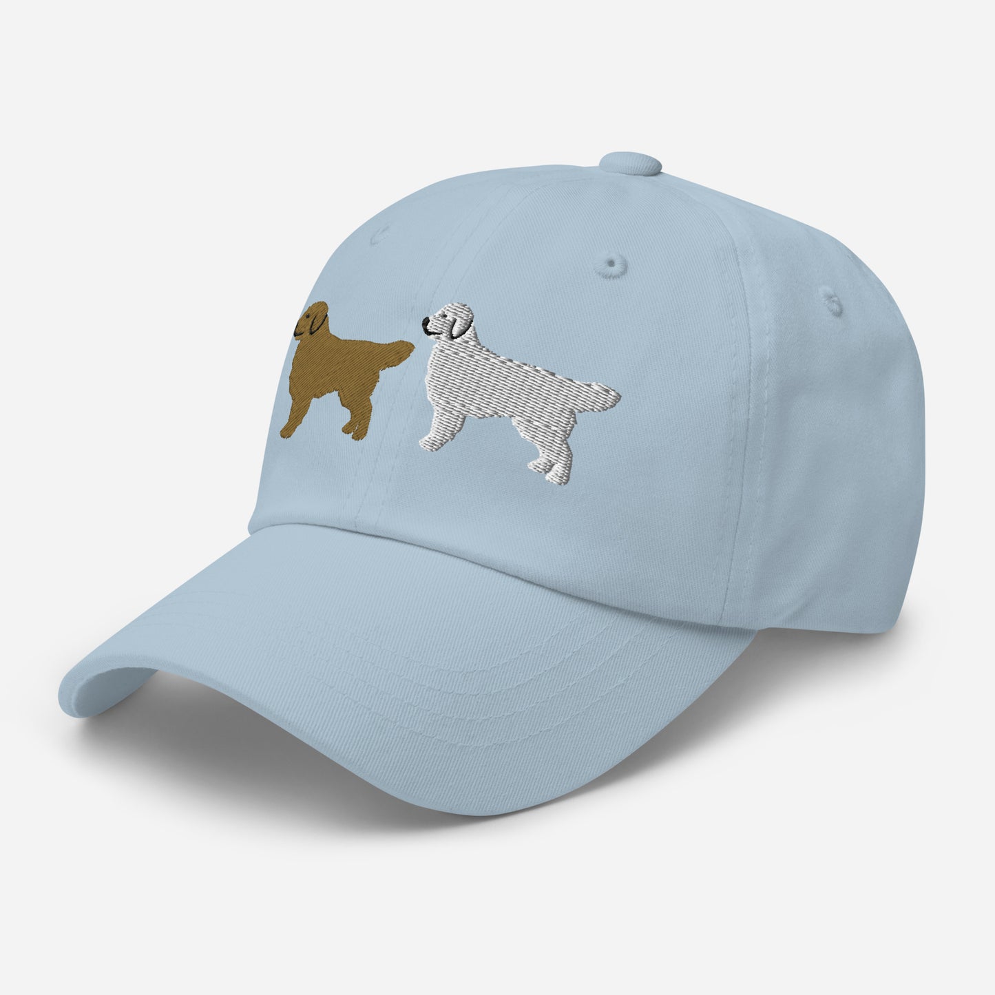 Two Golden Retrievers (Gold + English Cream) Embroidered Hat