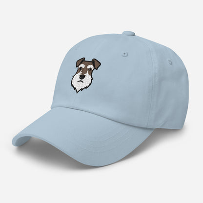 Schnauzer Head (Brown & White) Embroidered Hat