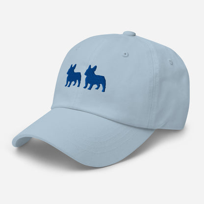 Two Frenchie Silhouettes Embroidered Hat