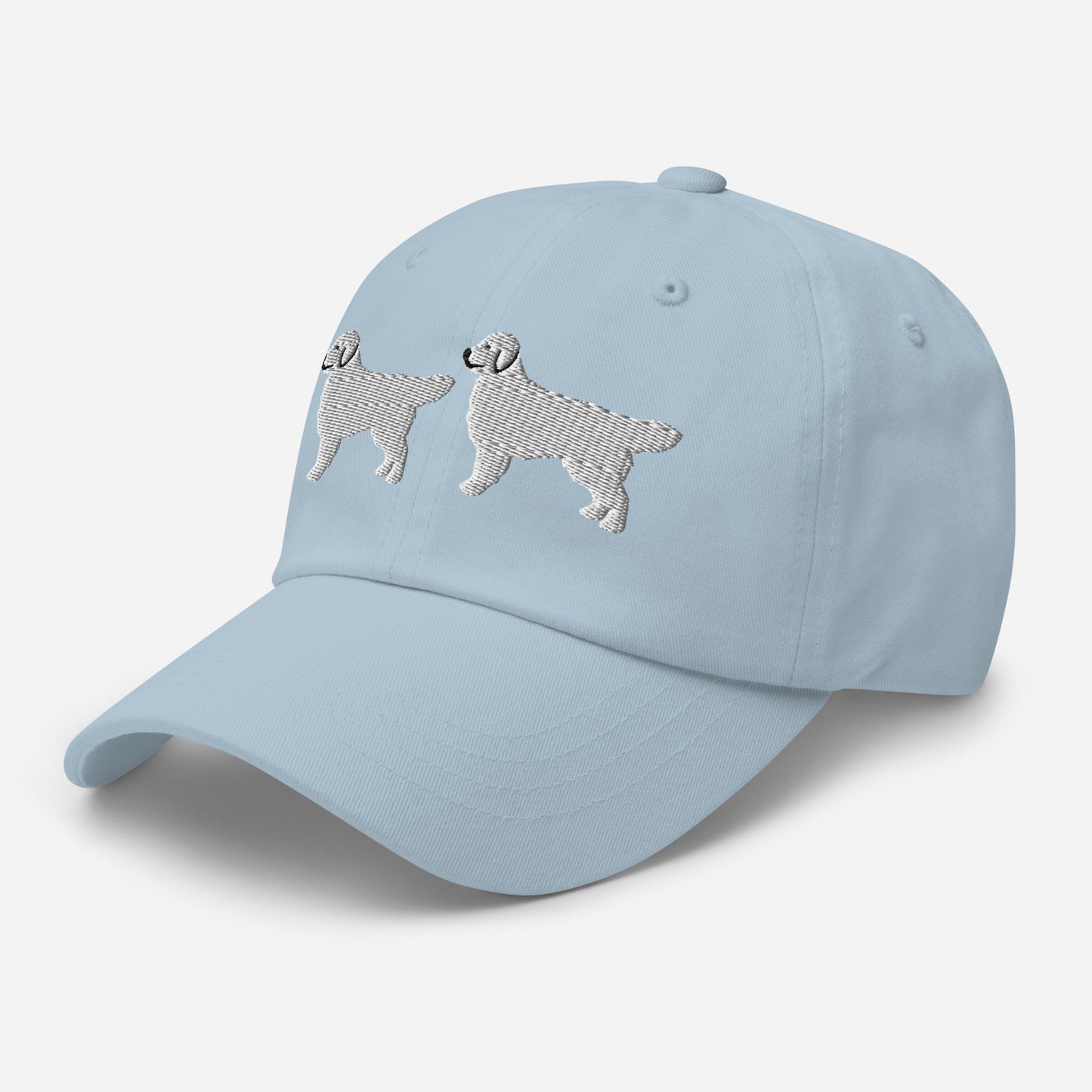 Two Golden Retrievers (English Cream) Embroidered Hat