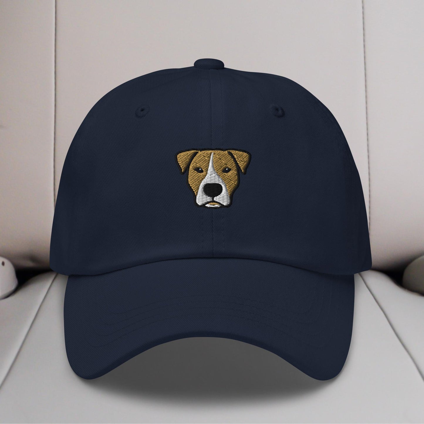 Pittie Head (Tan & White) Embroidered Hat