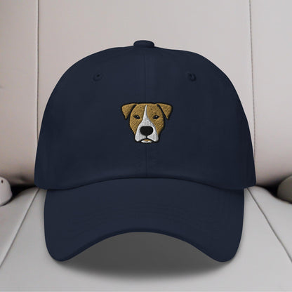 Pittie Head (Tan & White) Embroidered Hat