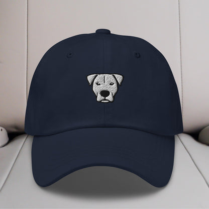 Pittie Head (White) Embroidered Hat