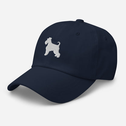 Schnauzer Silhouette Embroidered Hat